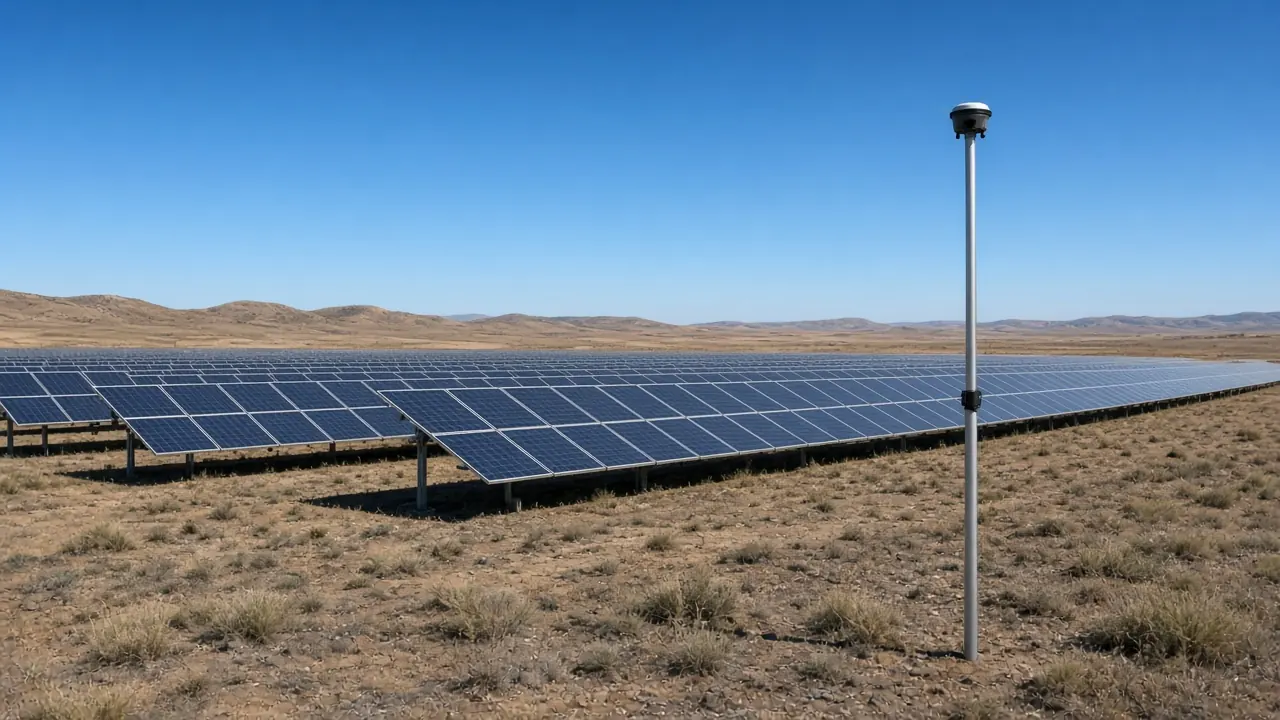 Temsili görsel: güneş sahasında GNSS ölçümü